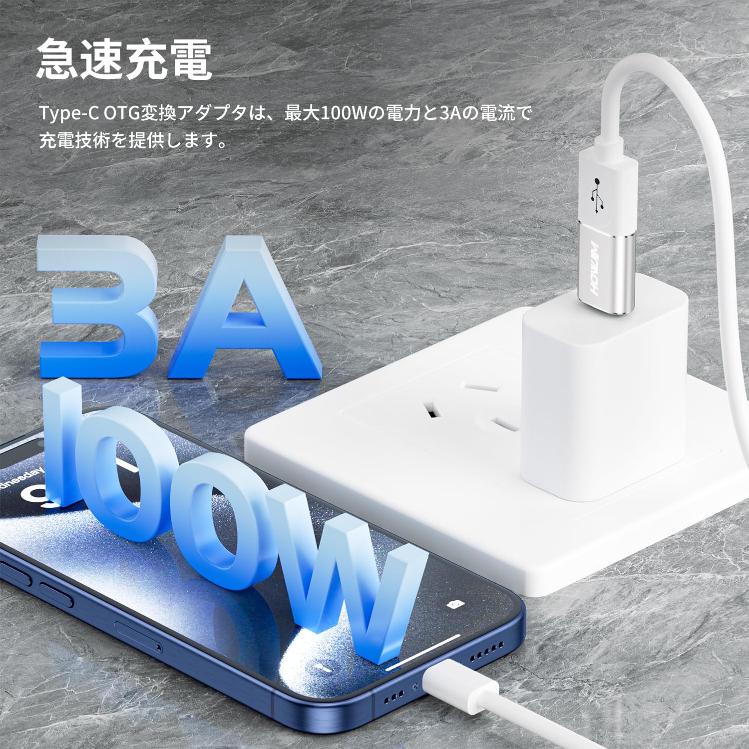 Amazon.co.jp: HOWJIM USB Type-C 変換アダプタ 2個セット 3A